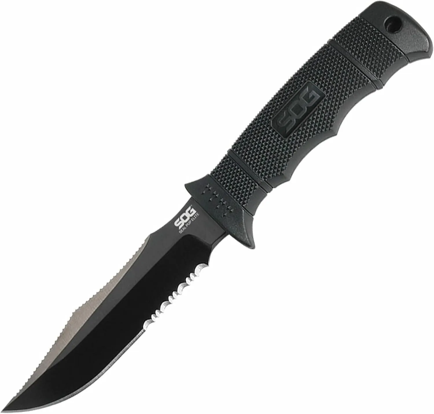SOG Seal Pup Elite Tactical Fixed Blade- Survival and Hunting Knife with Sheath, 4.75 Inch Combat Knife Blade (E37T-K)