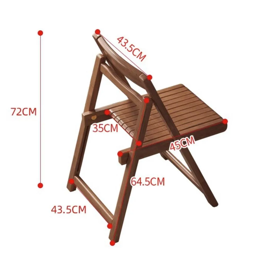 Solid - wood Folding Chair / Foldable Backrest Chair for Home Use / Dining Chair, Office Chair, Mahjong Chair / Simple Leisure Chair for Bedroom