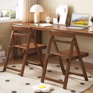 Solid - wood Folding Chair / Foldable Backrest Chair for Home Use / Dining Chair, Office Chair, Mahjong Chair / Simple Leisure Chair for Bedroom