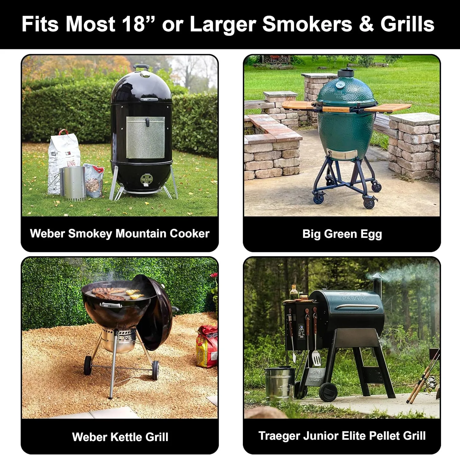 Sorbus Extra Large Non-Stick Rib Rack - Porcelain Coated Steel Roasting Stand – Holds 3 Full Rib Racks for Grilling & Barbecuing - Perfect BBQ Accessories for Smoker & Grill - Convenient Design, Black