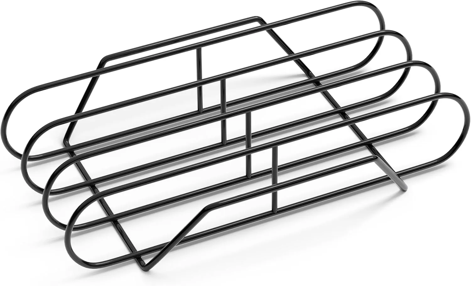Sorbus Extra Large Non-Stick Rib Rack - Porcelain Coated Steel Roasting Stand – Holds 3 Full Rib Racks for Grilling & Barbecuing - Perfect BBQ Accessories for Smoker & Grill - Convenient Design, Black