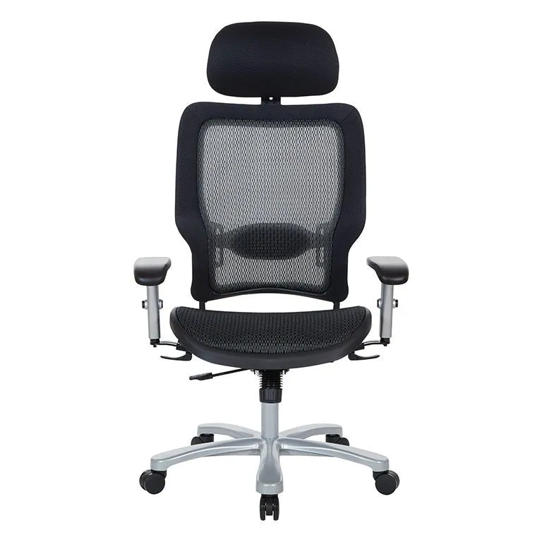 Space Big & Tall Air Grid® Manager's Chair with Headrest - 63-11A653RHM