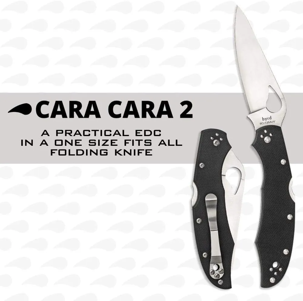 Spyderco Byrd Cara Cara 2 Knife with 3.75" Stainless Steel Blade and High Performance G-10 Handle - PlainEdge - BY03GP2