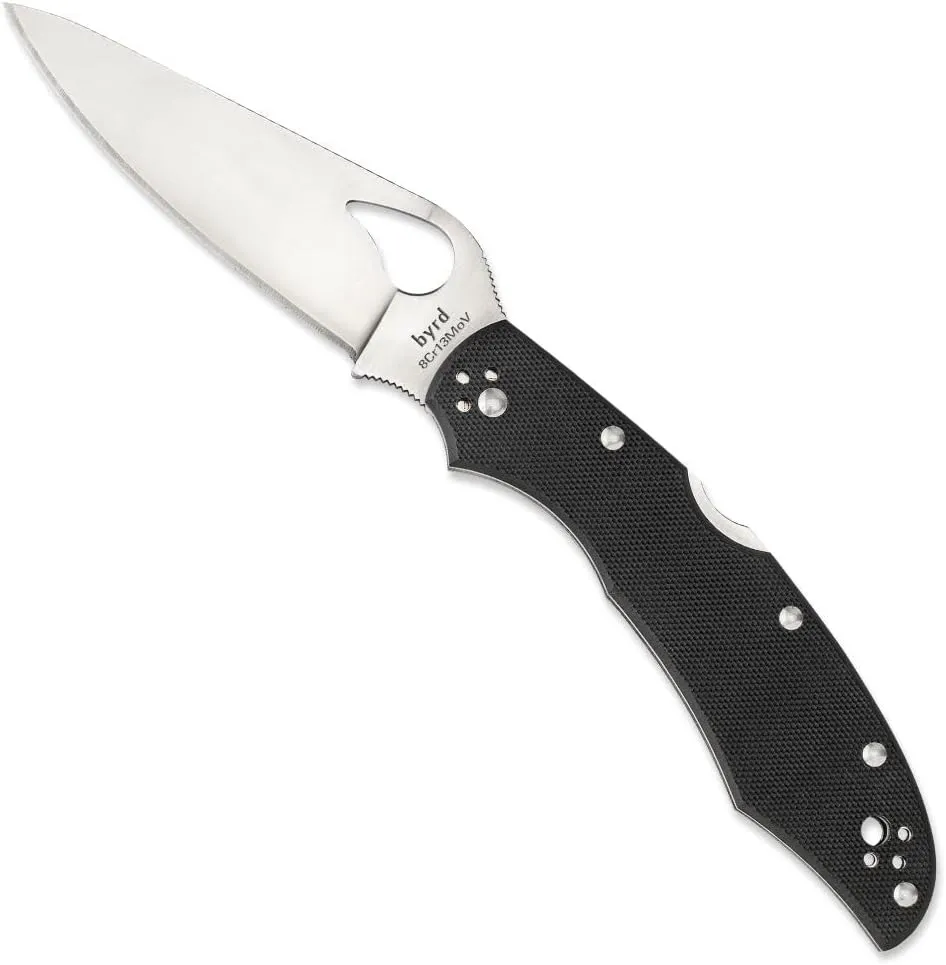 Spyderco Byrd Cara Cara 2 Knife with 3.75" Stainless Steel Blade and High Performance G-10 Handle - PlainEdge - BY03GP2