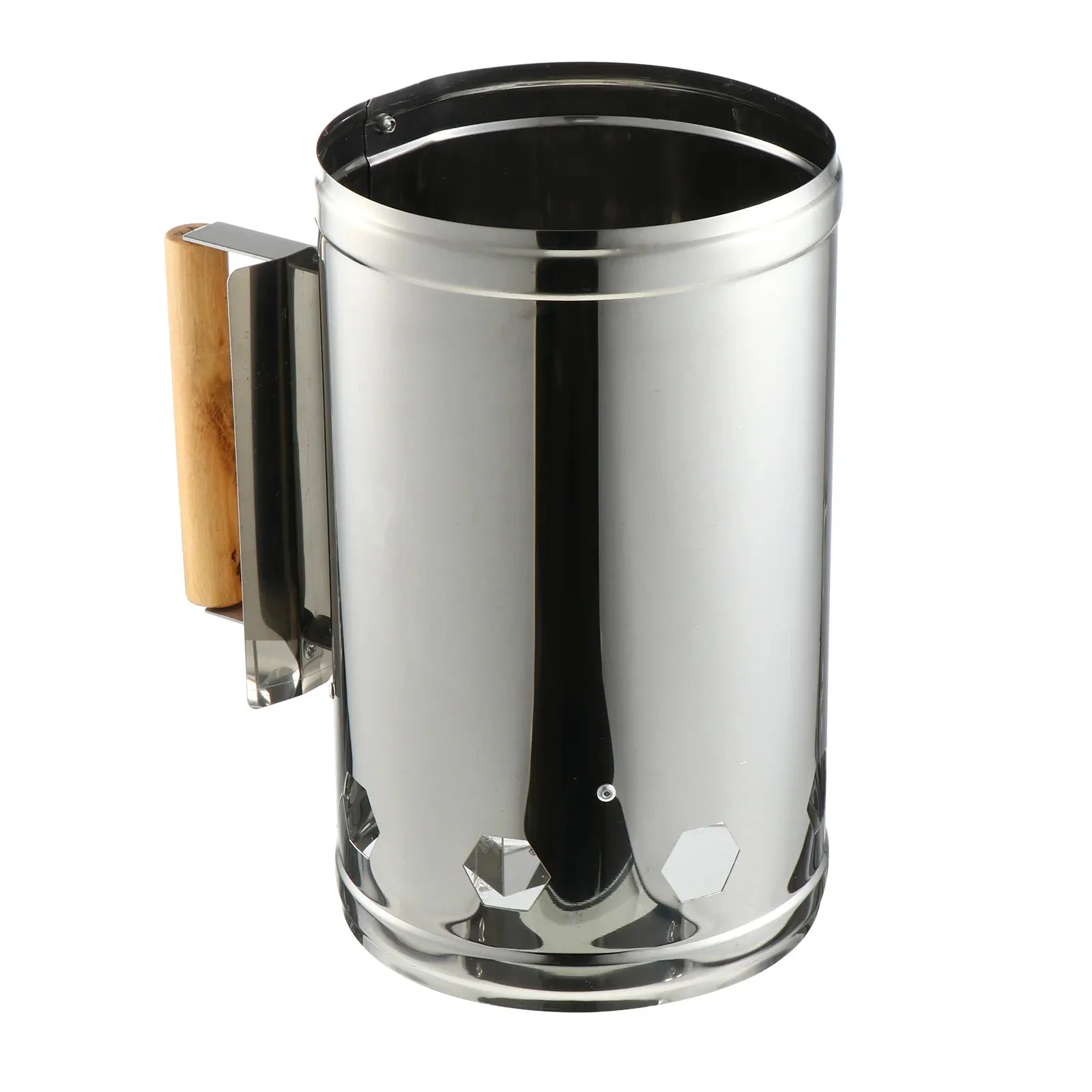 Starter Charcoal Chimney Fire BBQ Grill Tool - Outdoor Smoker Burner Ignition - Steel Stainless Camping Coal Lighter