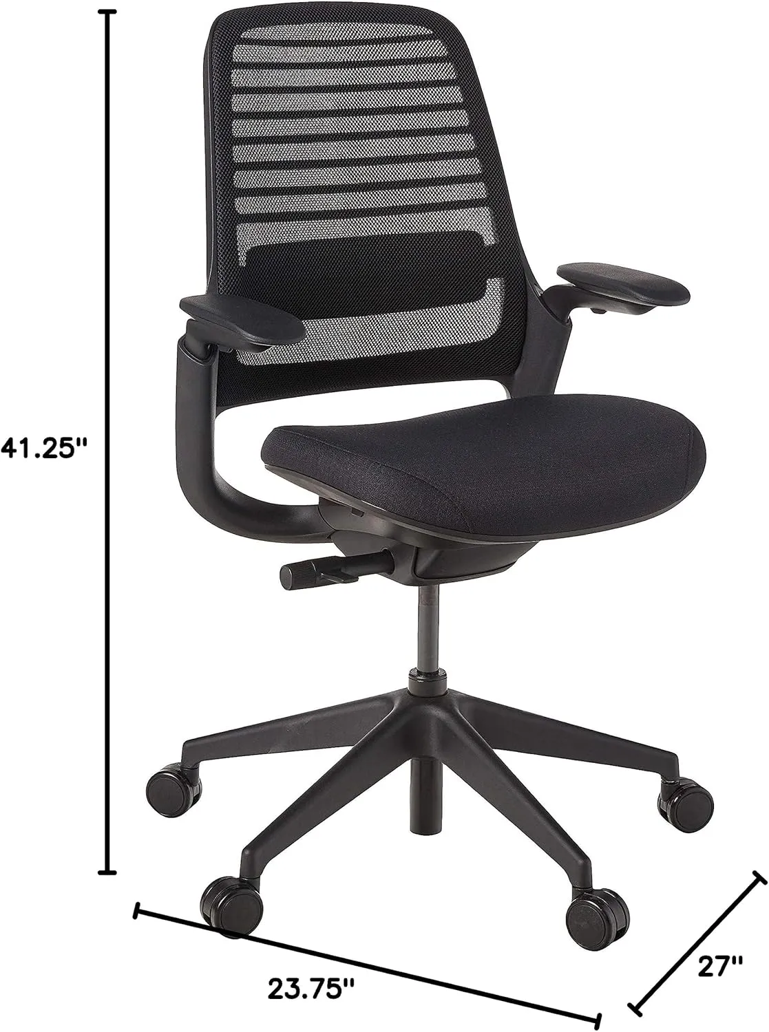 Steelcase Series 1 Office Chair, Carpet Casters, Black