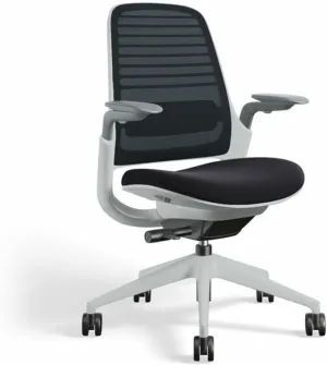 Steelcase Series 1 Office Chair, Seagull Frame (Carpet Casters, Licorice)