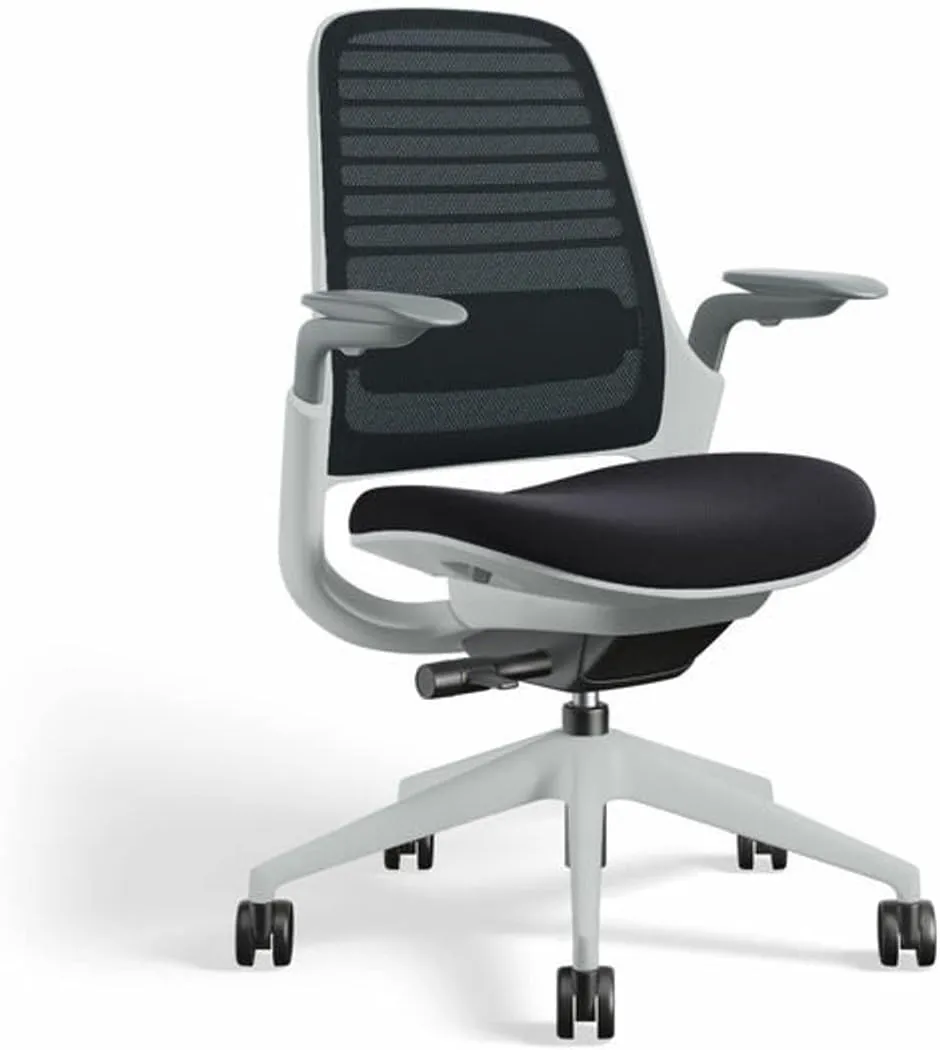 Steelcase Series 1 Office Chair, Seagull Frame (Carpet Casters, Licorice)