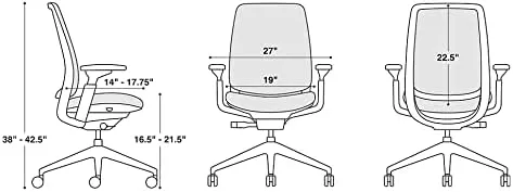 Steelcase Series 2 Office Chair with Headrest, Graphite Frame, Air Back with 3D Microknit Cogent Connect Jungle