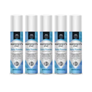 Summer's Eve Feminine Deodorant Spray-Baby Powder, 2 oz. (Pack of 5)