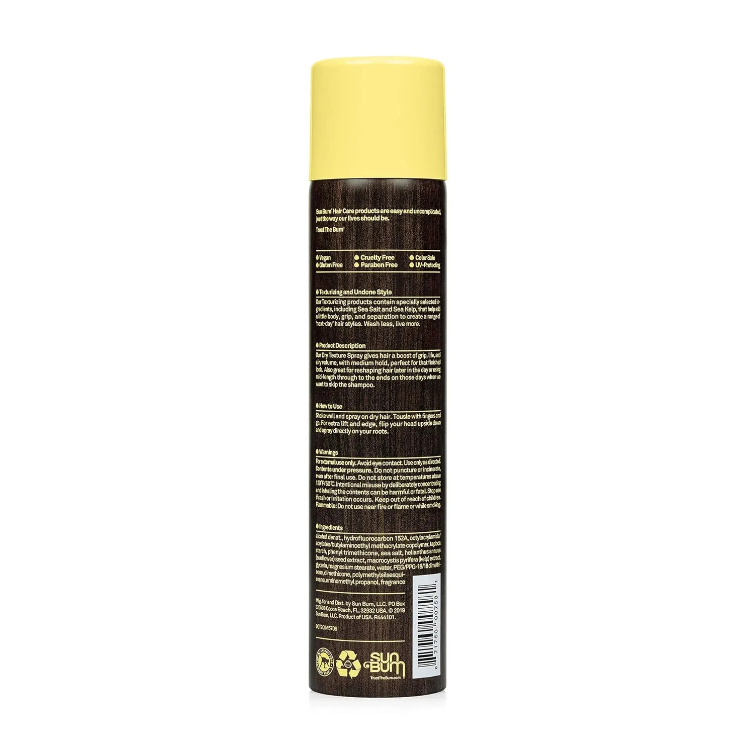 Sun Bum Dry Texture Spray | Vegan and Cruelty Free Buildable Volume Texture Spray with Matte Hold | 4.2 oz
