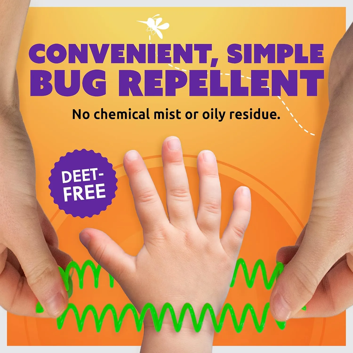 Superband Mosquito Repellent Bracelets for Adults & Kids - Pack of 50 - Long Lasting, Natural Bug and Insect Repellent Bracelet - Waterproof, Individually Wrapped, Deet-Free Bands - Neon