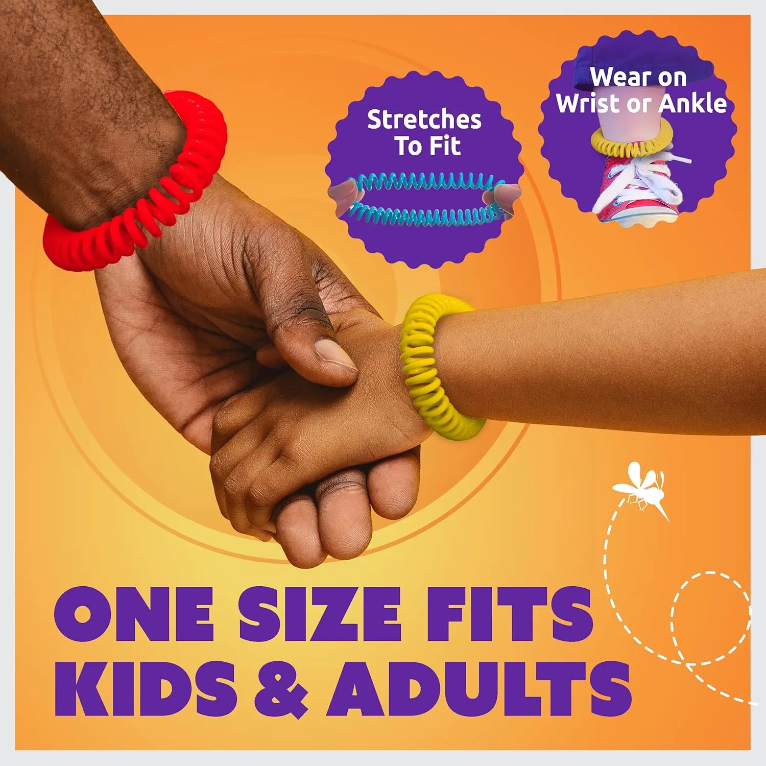 Superband Mosquito Repellent Bracelets for Adults & Kids - Pack of 50 - Long Lasting, Natural Bug and Insect Repellent Bracelet - Waterproof, Individually Wrapped, Deet-Free Bands - Neon