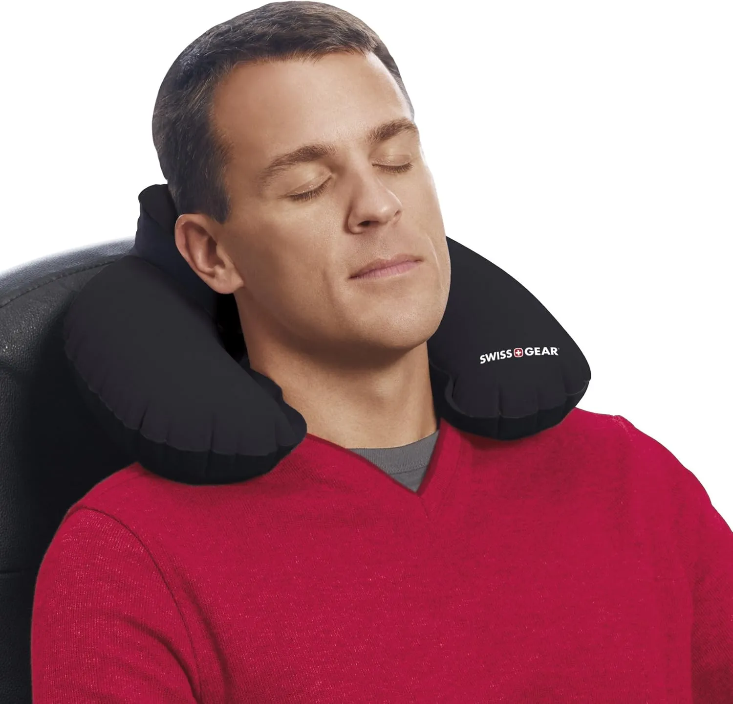 SwissGear Travel Pillow in Black, One Size