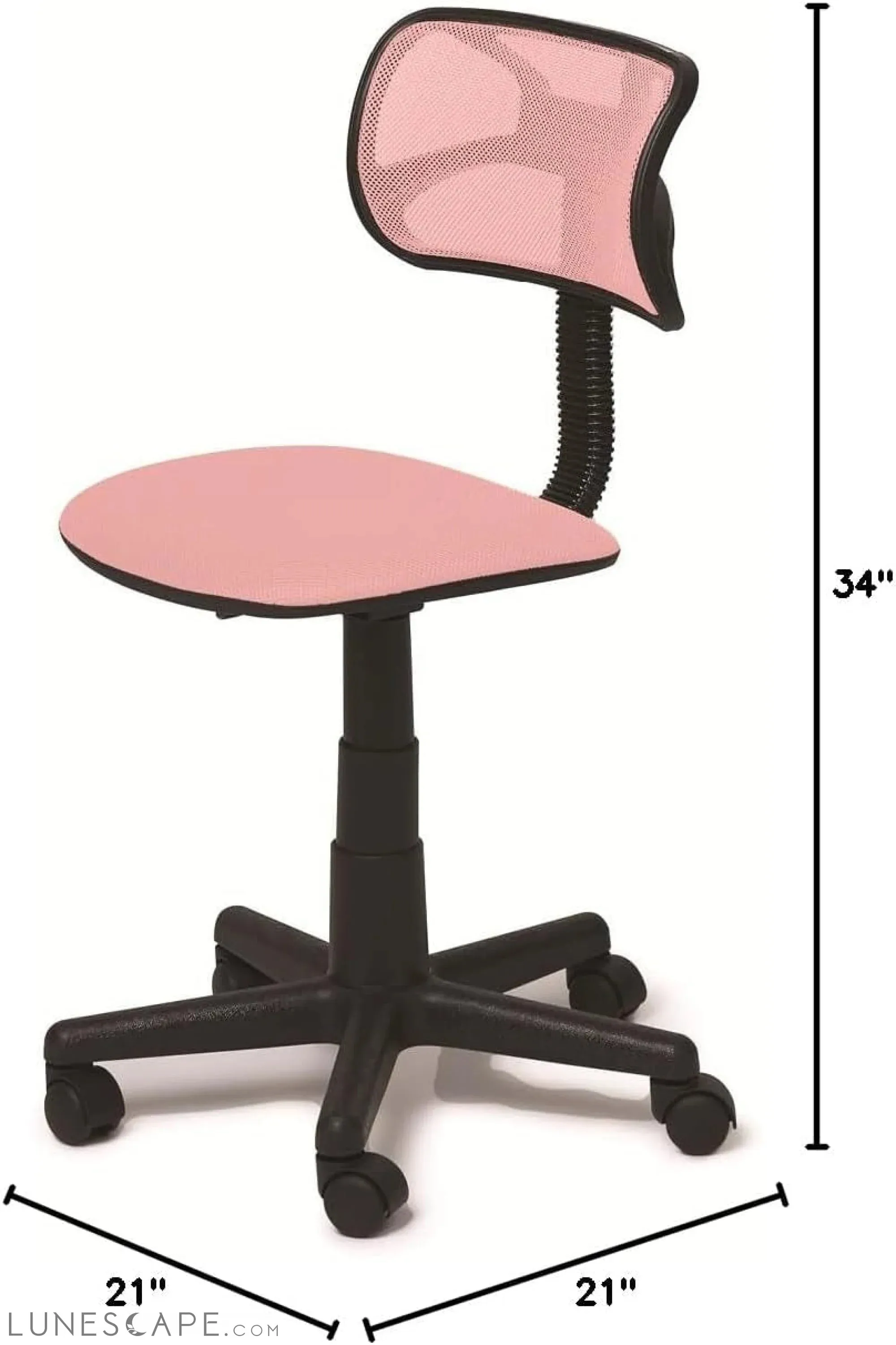 Swivel Mesh Desk Chair, Blush 21D X 21W X 34H In