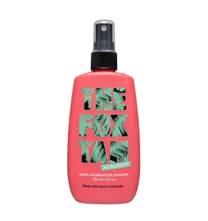 The Fox Tan Rapid Watermelon Shimmer, Natural Tanning Accelerator For Darker & Long-Lasting Tans, Blurs Imperfections, Vegan & Cruelty Free, 120 mL
