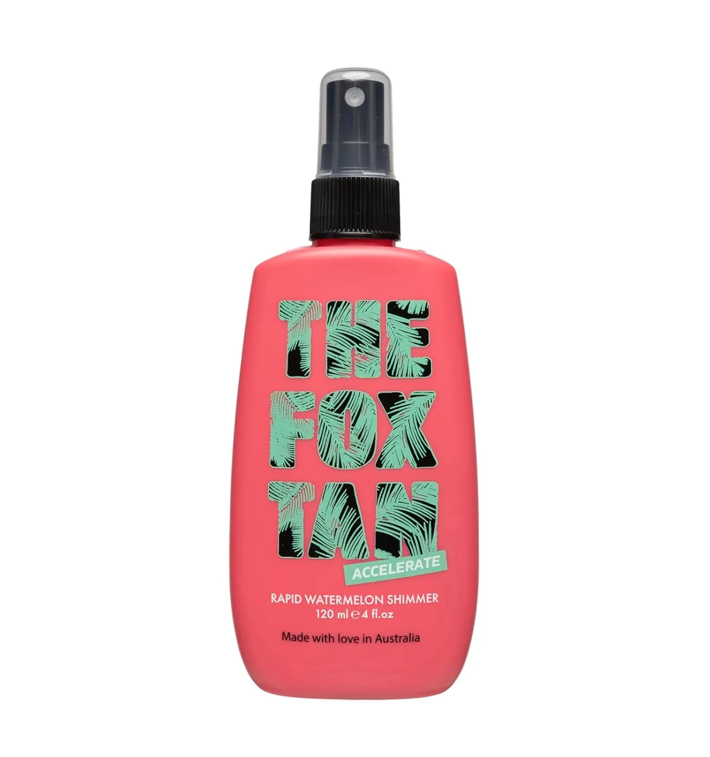 The Fox Tan Rapid Watermelon Shimmer, Natural Tanning Accelerator For Darker & Long-Lasting Tans, Blurs Imperfections, Vegan & Cruelty Free, 120 mL
