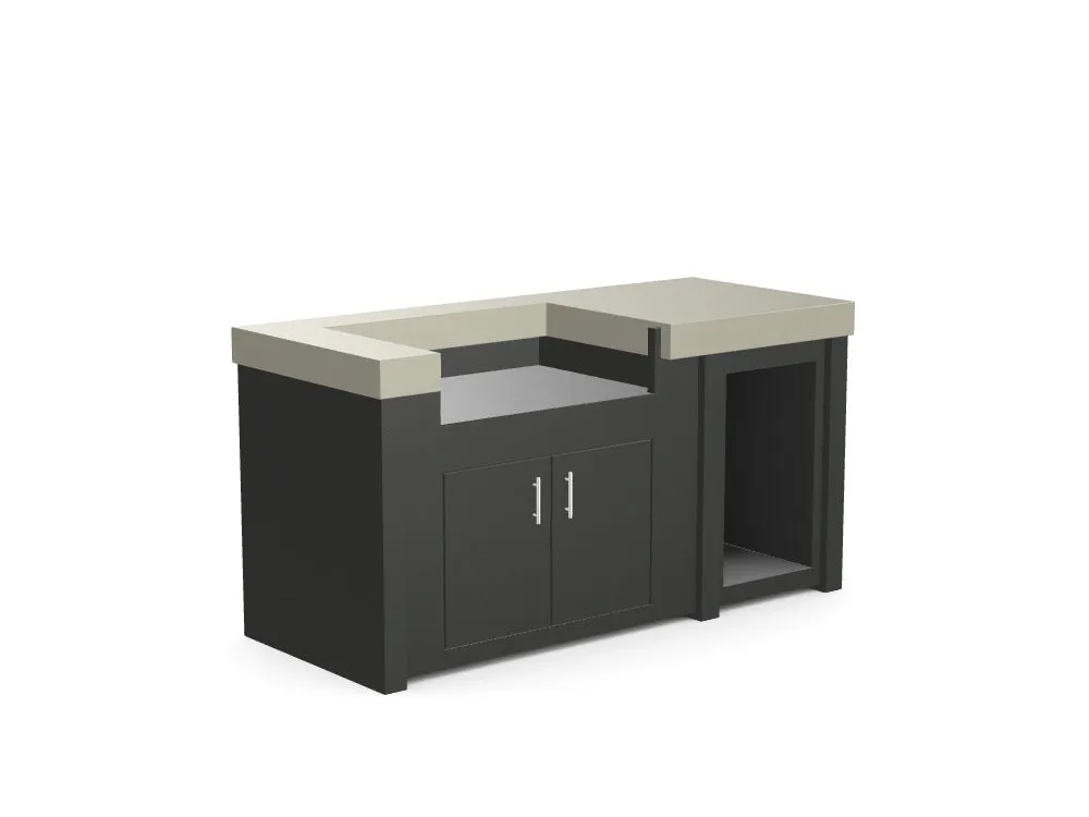 The Morris - 71" Outdoor Kitchen Island - Custom Design Ref: OXJSRN