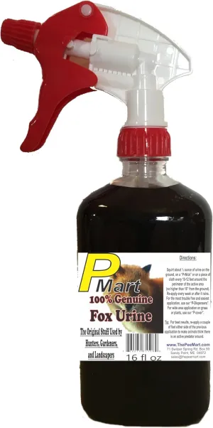 The Pee Mart - Fox Urine 16 oz E-Z Trigger Spray - Full Strength!
