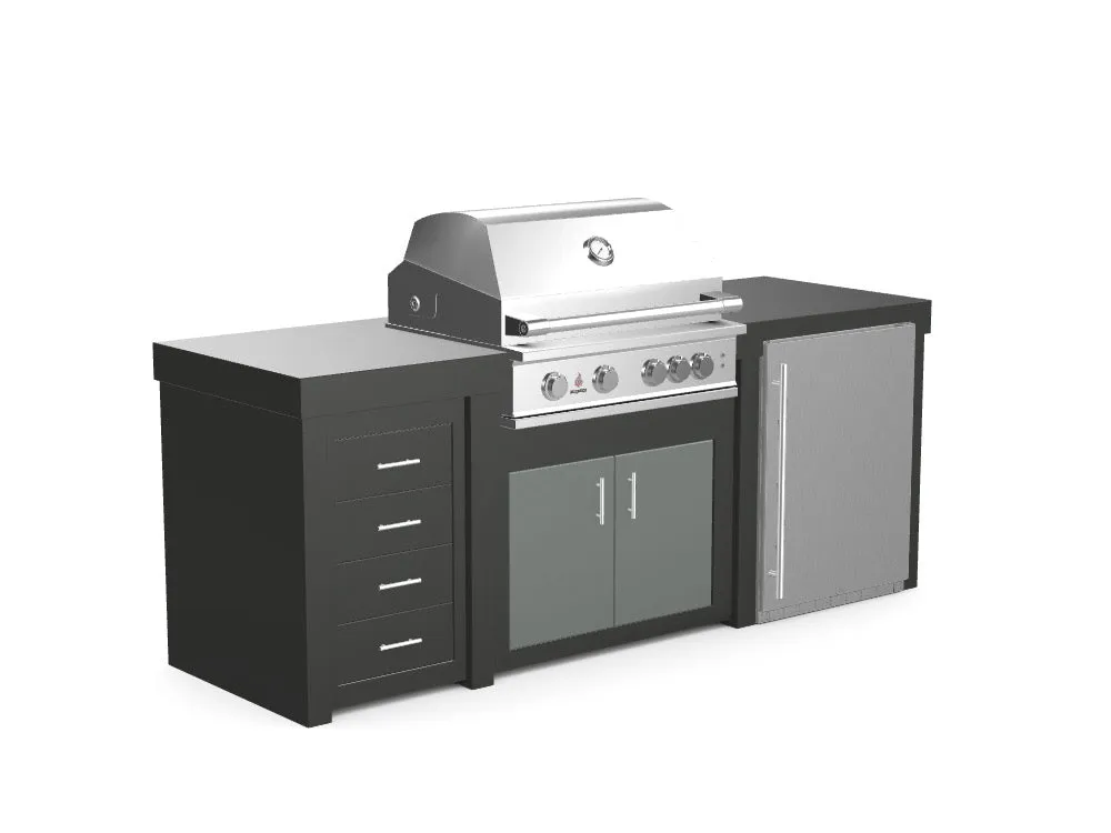 The Sullivan - 92" Outdoor Kitchen Island - Custom Design Ref: CQ9SLI