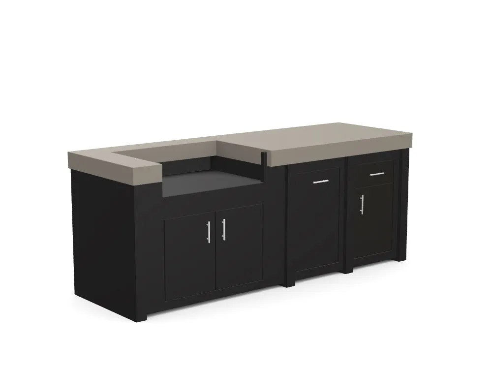 The Sullivan - 92" Outdoor Kitchen Island - Custom Design Ref: DETZXA