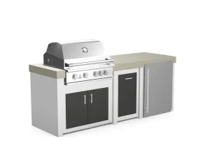 The Sullivan - 92" Outdoor Kitchen Island - Custom Design Ref: DRG6EK