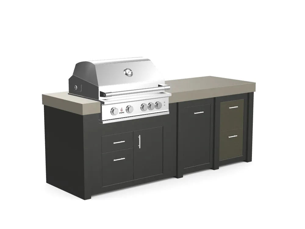 The Sullivan - 92" Outdoor Kitchen Island - Custom Design Ref: I24GET