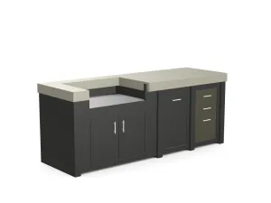 The Sullivan - 92" Outdoor Kitchen Island - Custom Design Ref: KJ3OMY
