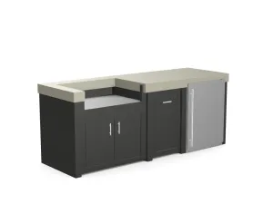 The Sullivan - 92" Outdoor Kitchen Island - Custom Design Ref: SBJ6TW