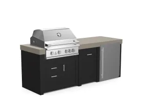 The Sullivan - 92" Outdoor Kitchen Island - Custom Design Ref: W7AYO1
