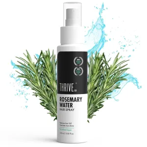 Thrive.Co Rosemary Water Hair Spray | With 100% Natural Rosemary Extract, Rice Water & Hyaluronic Acid | For Hair Growth, Hair Fall Control, Hair Conditioning & Hair Shine | Men & Women, 100ml