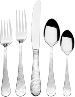 Towle Living 65-Piece Silverware Set, Service for 12, Reynolds Flatware Cutlery Set - Includes Fork, Knife, Spoon - For Home, Kitchen, and Resturant, Stainless Steel - Dishwasher Safe