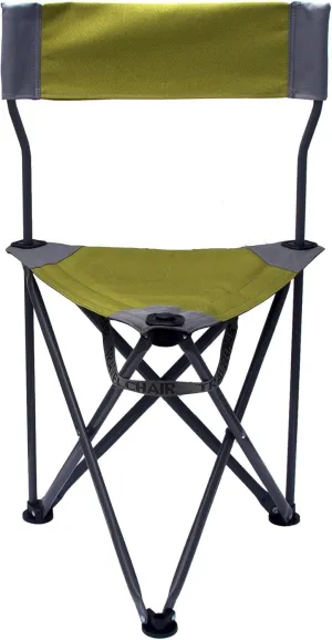 Travel Chair Ultimate Slacker 2.0, Small Folding Tripod Chair with Back for Outdoor Adventures, Portable Stool-Chair