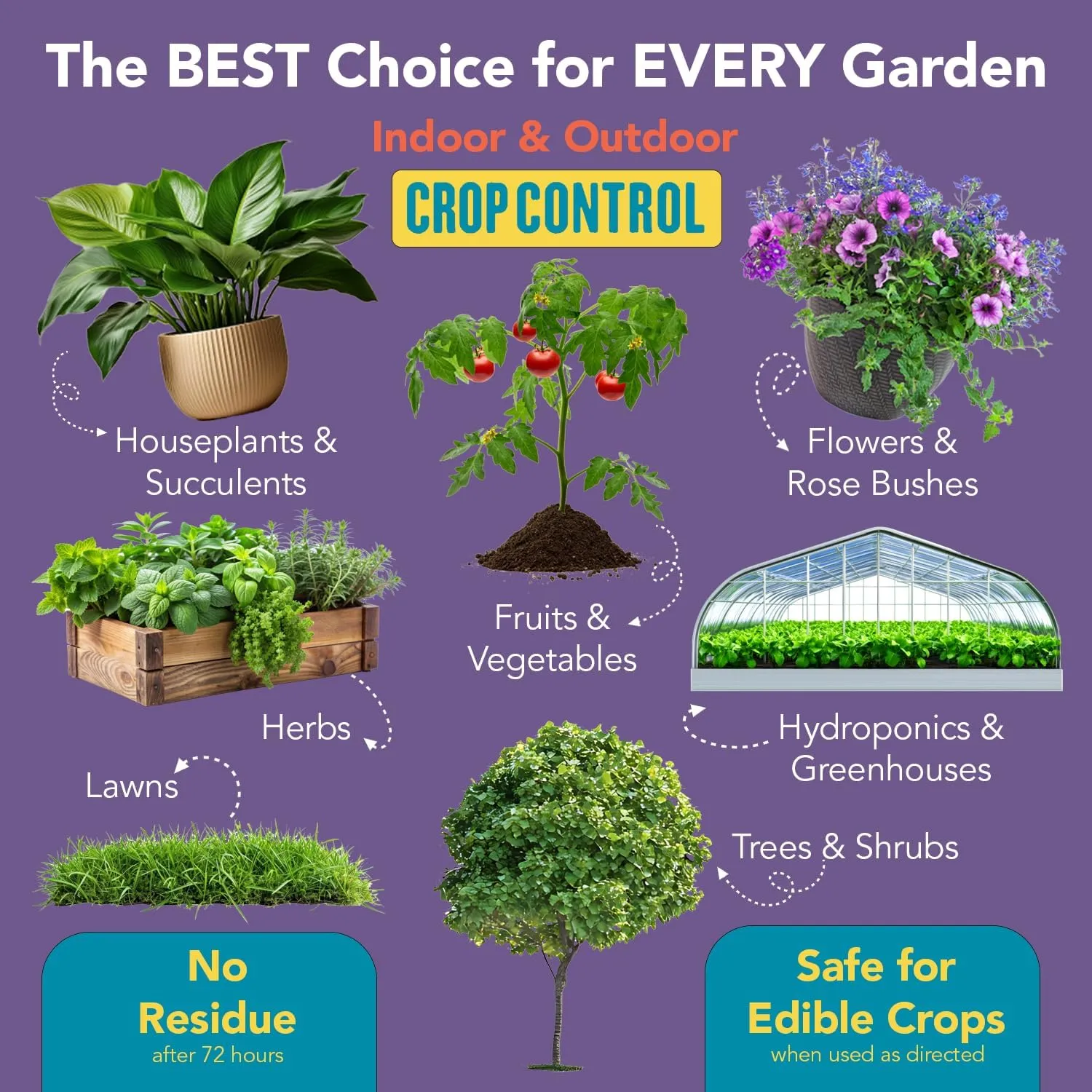 Trifecta Crop Control Super Concentrate All-in-One Natural Pesticide, Fungicide, Miticide, Insecticide, Help Defeat Spider Mites, Powdery Mildew, Botrytis, Mold, and More on Plants 4 OZ