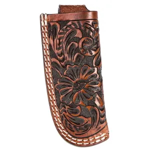 Twisted X Mens Floral Tooled Leather Knife Sheath (Brown  Small)
