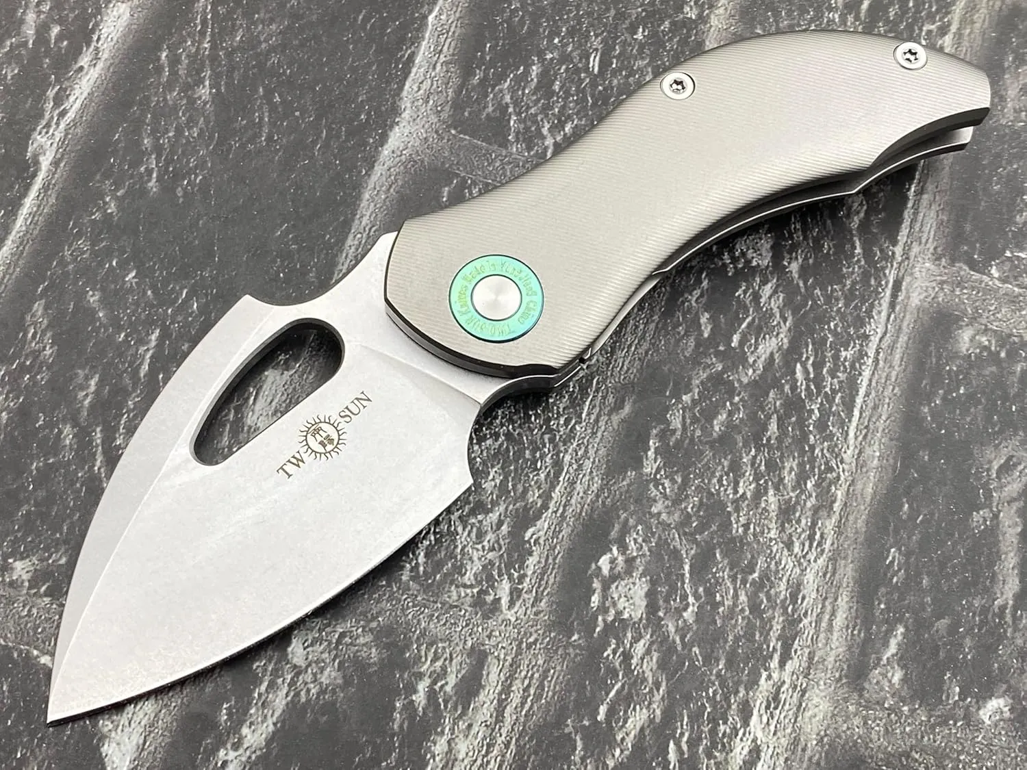 TwoSun TS230-14C28N Folding Knife TC4 Titanium Handle Pocket Outdoor Camping Pocket Knife