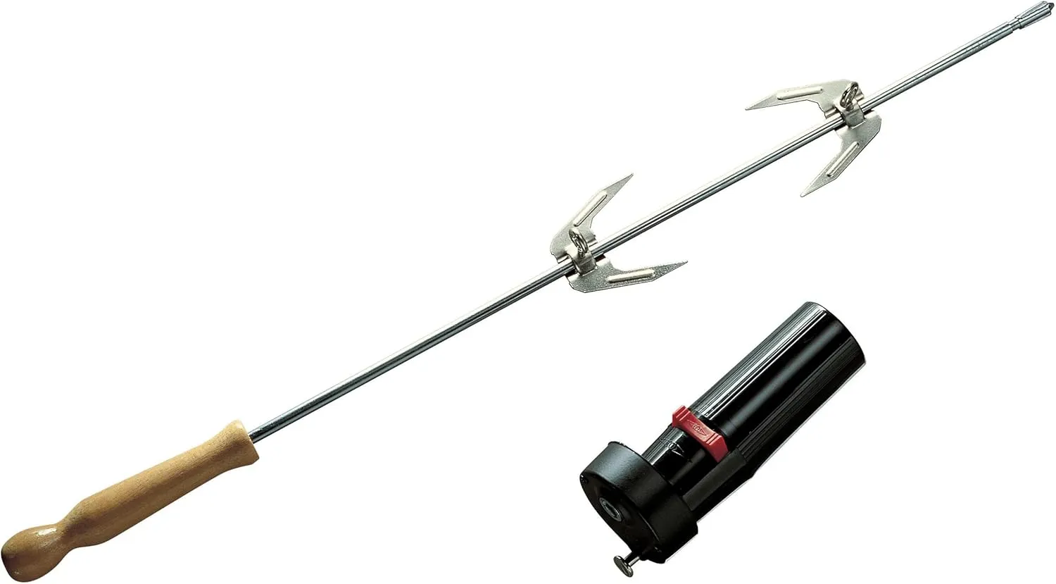 Universal Electric Spindle for Charcoal Barbecue, 60 cm, Silver