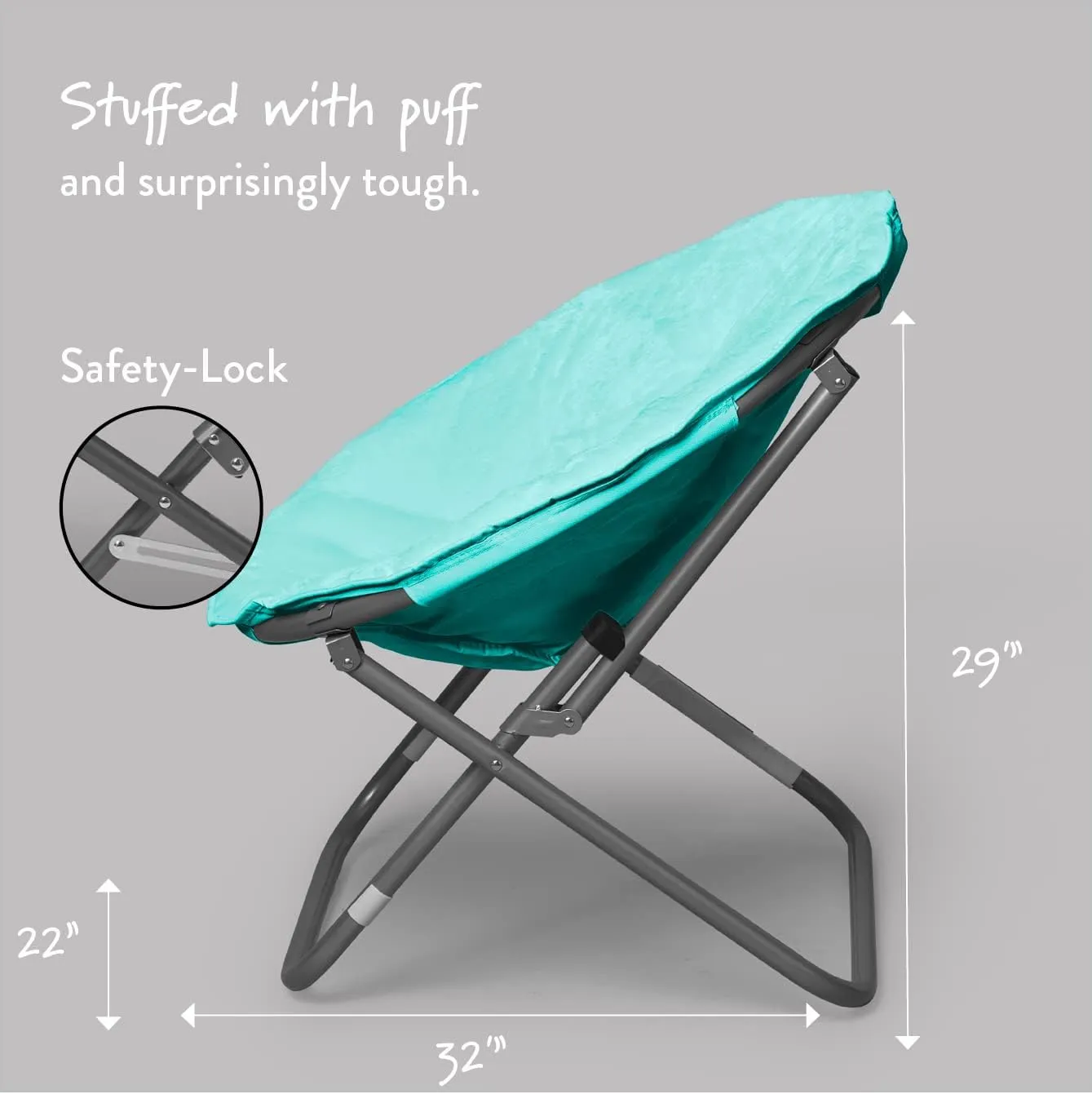 Urban Lifestyle Faux Fur Saucer Chair, Aqua Blue