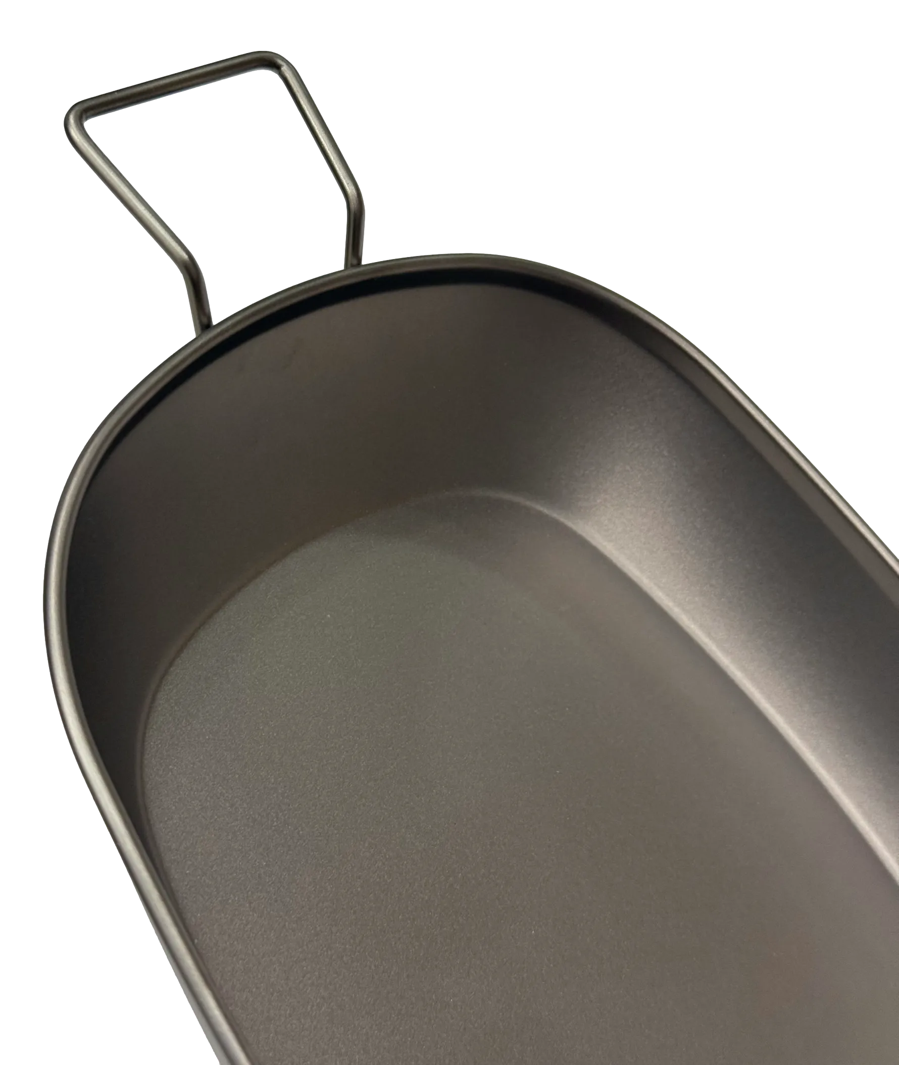 Valtcan Titanium Lunch Tray Grill Food Plate with Side Handles Reheatable Over Fire and Stove Weighs 118g