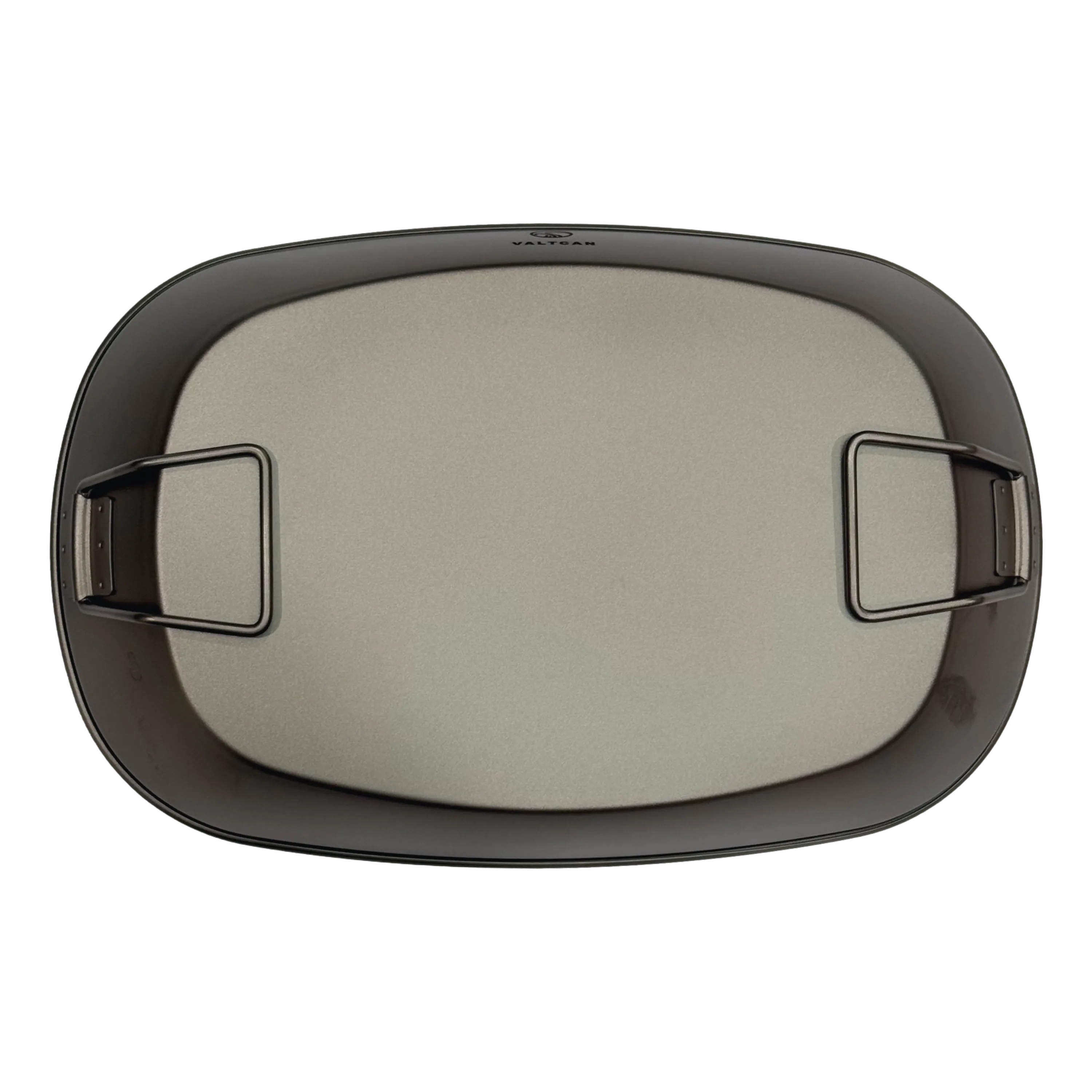 Valtcan Titanium Lunch Tray Grill Food Plate with Side Handles Reheatable Over Fire and Stove Weighs 118g