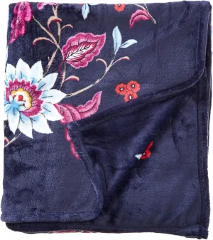 Vera Bradley Women's Fleece Plush Throw Blanket, Mayfair in Bloom, 80 X 50