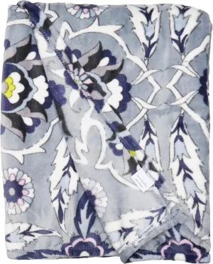 Vera Bradley Women's Fleece Plush Throw Blanket, Plaza Tile, 80 X 50