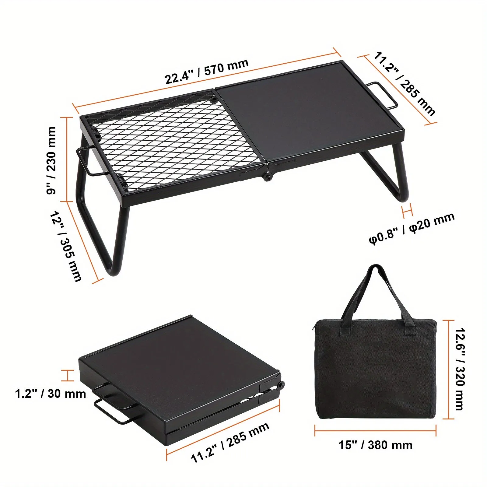 VEVOR Folding Campfire Grill,