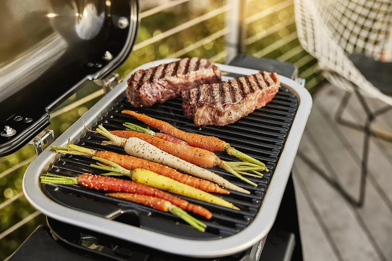 Weber Lumin Compact Outdoor Electric Barbecue Grill, Light Green - Great Small Spaces such as Patios, Balconies, and Decks, Portable and Convenient