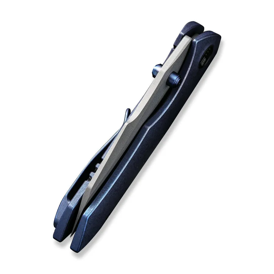 WEKNIFE High-Fin Thumb Stud Knife Titanium Handle
