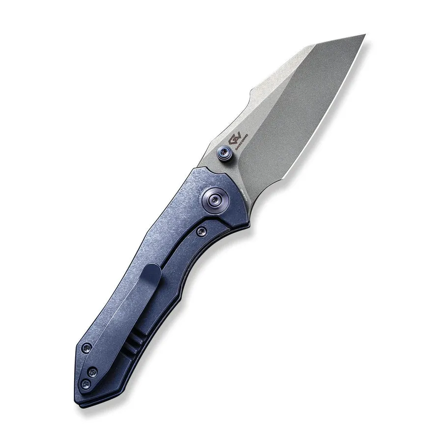 WEKNIFE High-Fin Thumb Stud Knife Titanium Handle