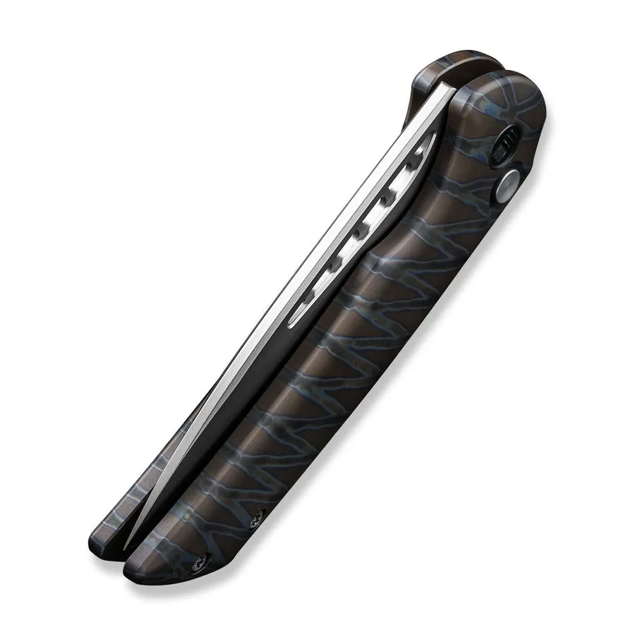 WEKNIFE Mini Malice Flipper & Button Lock Knife Titanium Handle