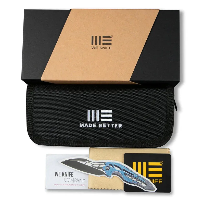 WEKNIFE Mini Malice Flipper & Button Lock Knife Titanium Handle