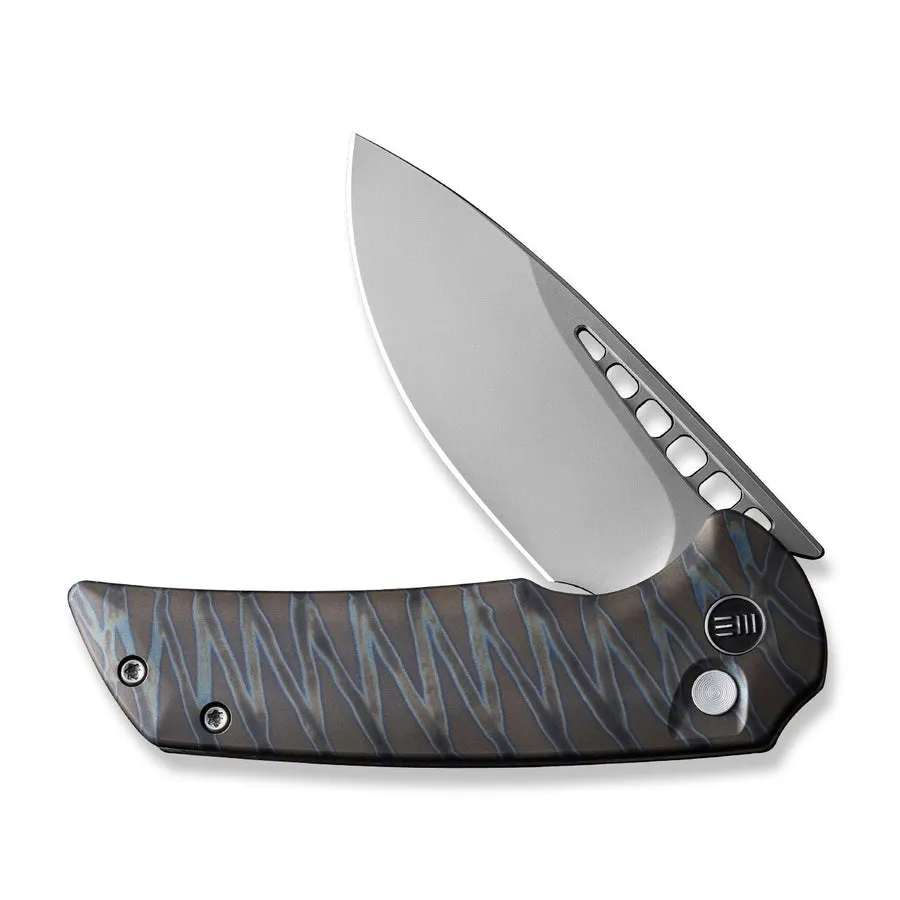 WEKNIFE Mini Malice Flipper & Button Lock Knife Titanium Handle