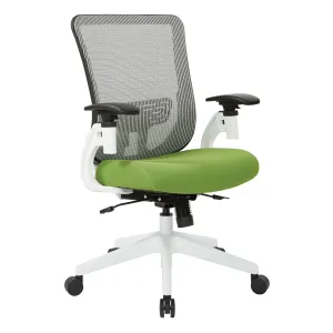 White Vertical Mesh Back Chair